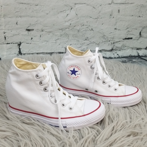 Converse Shoes - Converse All Star White Wedge Sneakers size 6.5